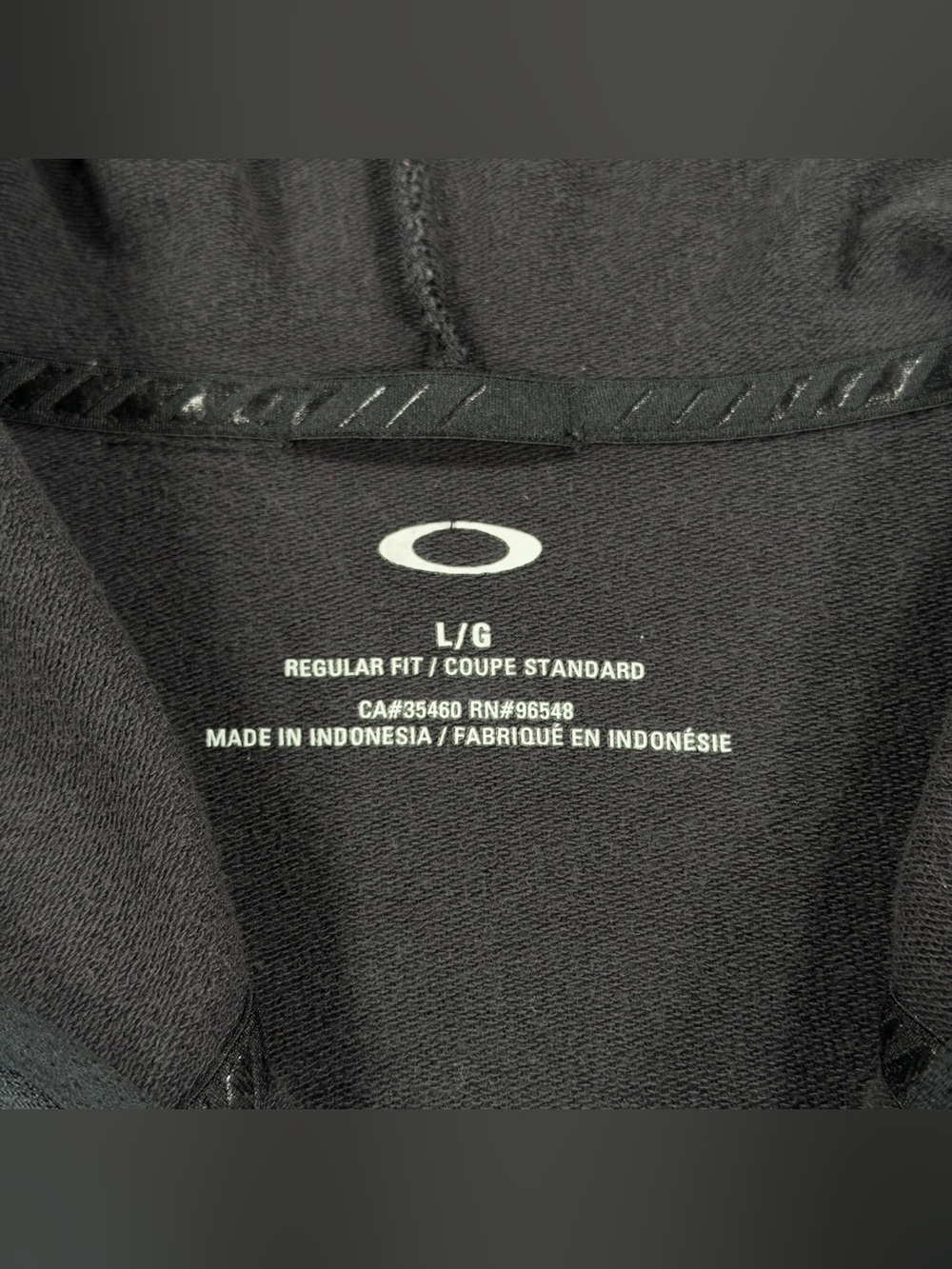 Oakley Enhance Technical Fleece Full Zip Hoodie Mens Large Gray Training Jacket - Picture 3 of 8